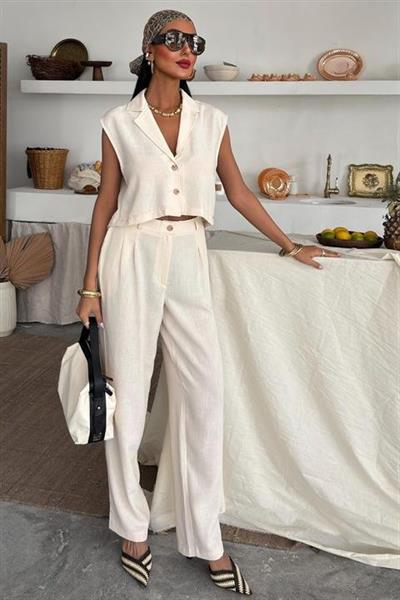 Zoe Crop Yelek Takım 9744-08