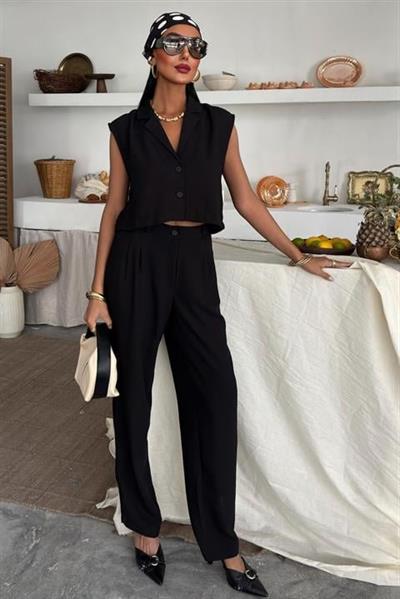 Zoe Crop Yelek Takım 9744-08