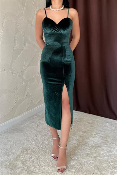 Zümrüt Kadife Elbise