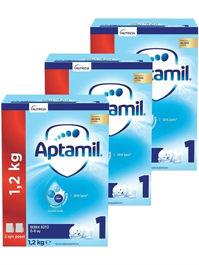 Aptamil 1 Bebek Sütü Yeni Formül 1200 gr x 3 Adet
