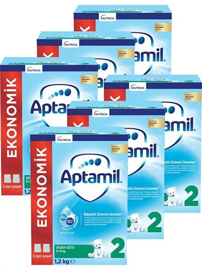 Aptamil 2 Devam Sütü Yeni Formül 1200 gr x 6 Adet