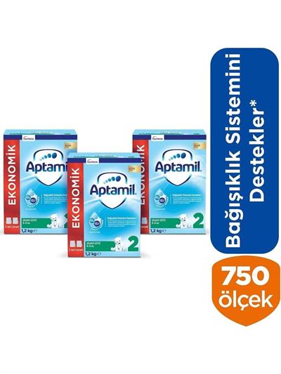 Aptamil 2 Devam Sütü Yeni Formül 1200 gr x 3 Adet