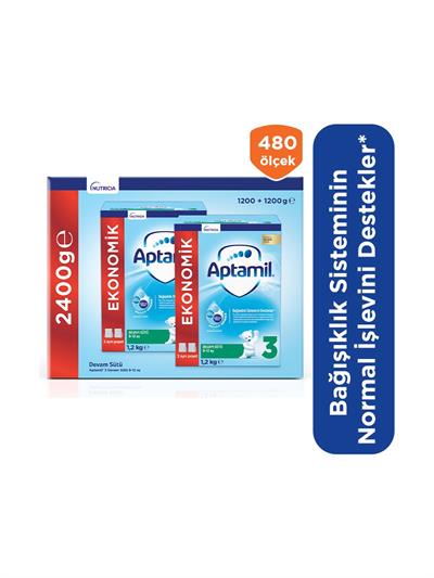 Aptamil 3 1200 gr Mega Size İkili Paket Devam Sütü 9-12 Ay