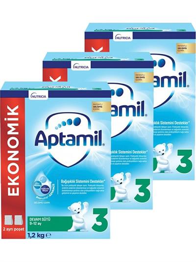 Aptamil 3 Devam Sütü Yeni Formül 1200 gr x 3 Adet