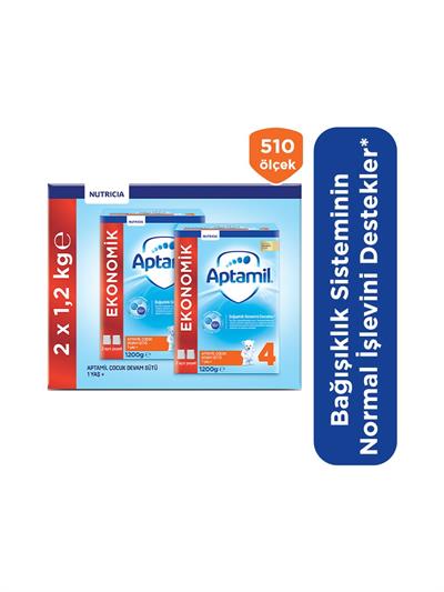 Aptamil 4 1200 gr Mega Size İkili Paket Devam Sütü 1 Yaşından İtibaren