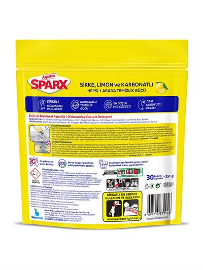 Asperox Sparx Bulaşık Makinesi Kapsülü 30 lu