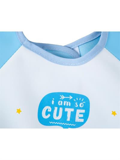 Baby Jem Poli Muşamba Kollu Önlük Mavi