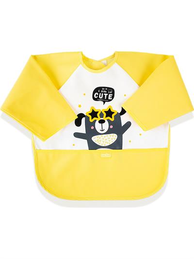 Baby Jem Poli Muşamba Kollu Önlük Sarı
