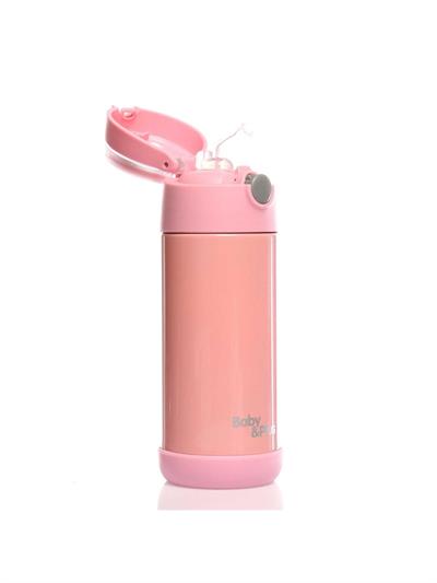 Baby Plus Çelik Termoslu Matara 350ml Pembe
