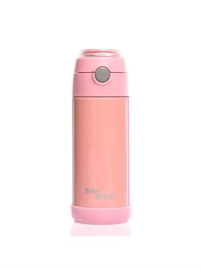 Baby Plus Çelik Termoslu Matara 350ml Pembe