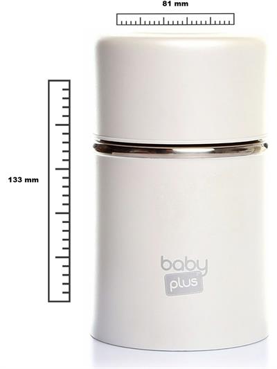 Baby Plus Paslanmaz Çelik Bebek Mama Saklama Termosu 260 ml Beyaz