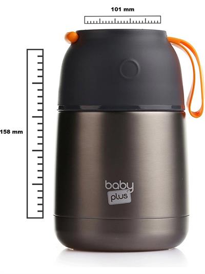 Baby Plus Vakumlu Çift Taraflı Bebek Mama Saklama Termosu 450 ml