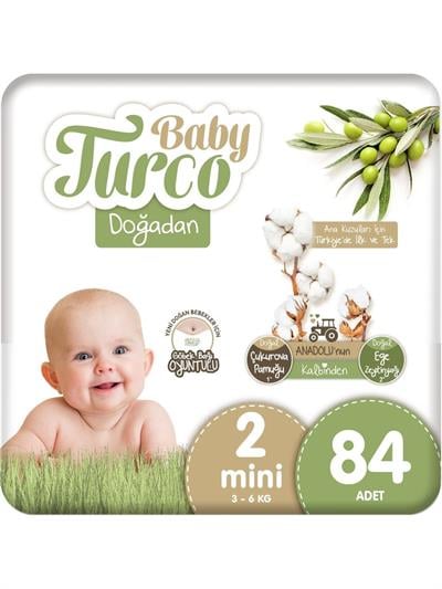 Baby Turco Doğadan 2 Numara Mini 84 Adet