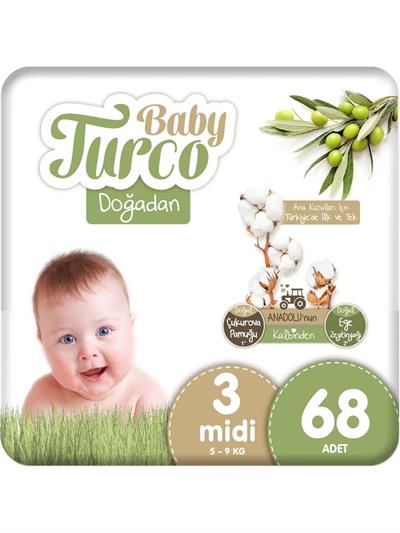 Baby Turco Doğadan 3 Numara Midi 68 Adet