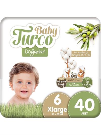 Baby Turco Doğadan 6 Numara Xlarge 40 Adet