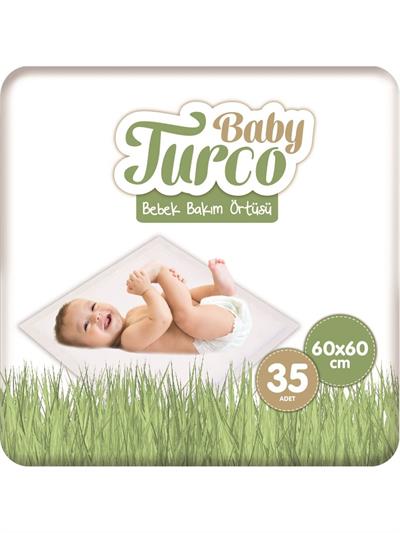 Baby Turco Bebek Bakım Örtüsü 60X60 cm 7x5 35 Adet