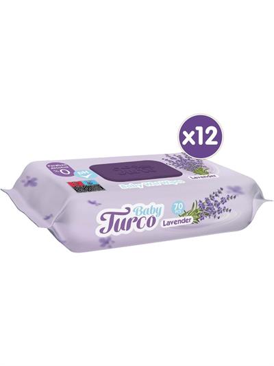 Baby Turco Lavanta Kokulu Islak Bebek Havlusu 12 x 70 Adet