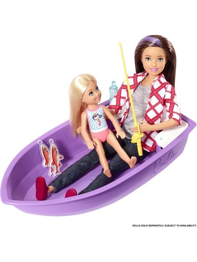 Barbie Barbienin 3 ü Bir Arada Muhteşem Karavanı ve Aksesuarları, Havuz, Kamyonet, Tekne ve 50 Aksesuarlı Araç Dahil