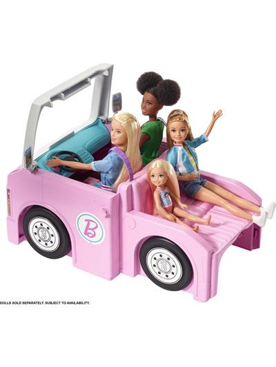 Barbie Barbienin 3 ü Bir Arada Muhteşem Karavanı ve Aksesuarları, Havuz, Kamyonet, Tekne ve 50 Aksesuarlı Araç Dahil