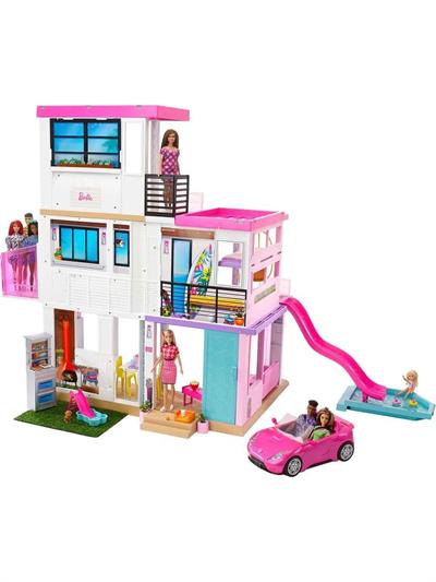 Barbie Barbie nin Rüya Evi (115 Cm) 75 ten Fazla Aksesuarı Bulunan 3 Katlı Oyuncak Bebek Evi