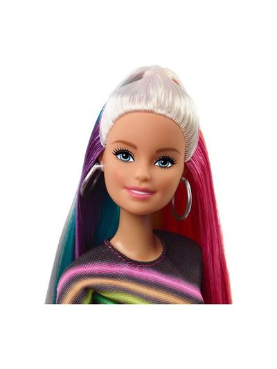Barbie Gökkuşağı Renkli Saçlar Bebeği