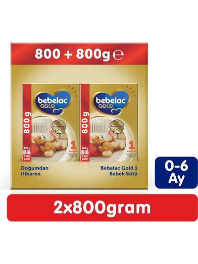 Bebelac Gold 1 Bebek Sütü 1600 gr (800 gr + 800 Gr) 0-6 Ay