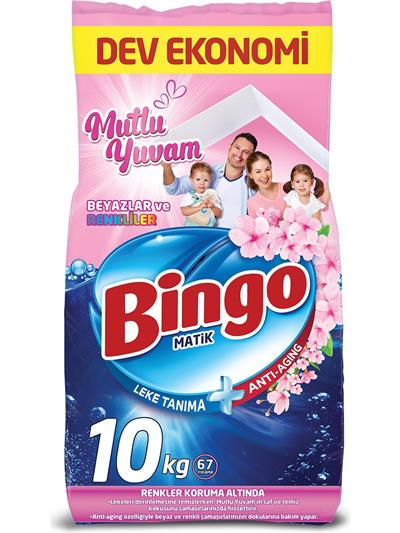 Bingo Matik Konsantre Toz deterjan 10 kg Mutlu Yuvam