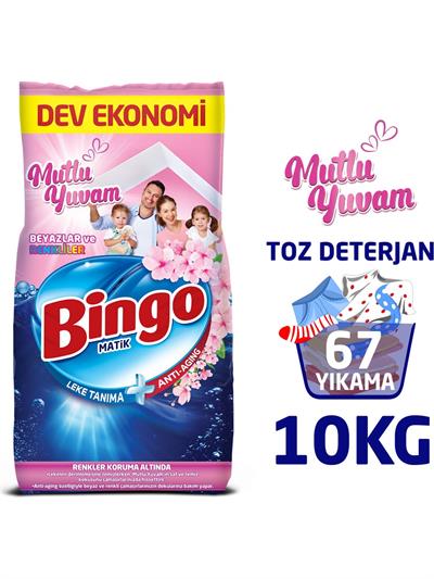 Bingo Matik Konsantre Toz deterjan 10 kg Mutlu Yuvam