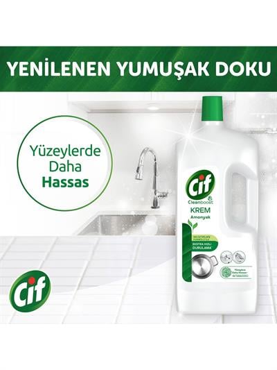 Cif Krem Yüzey Temizleyici Amonyaklı Yağ ve Kireç Sökücü