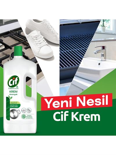 Cif Krem Yüzey Temizleyici Amonyaklı Yağ ve Kireç Sökücü
