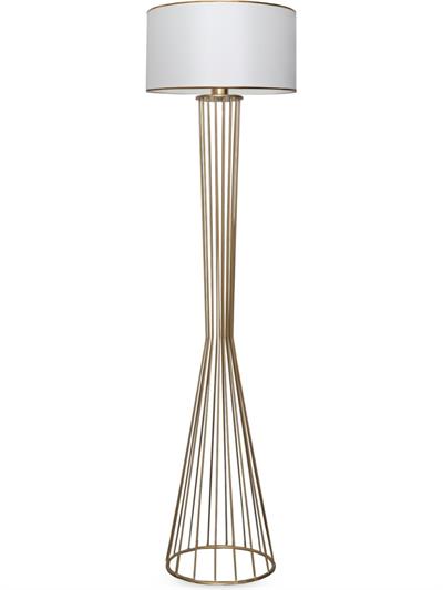 Daisy Gold Gövdeli Silindir Başlıklı Metal Lambader