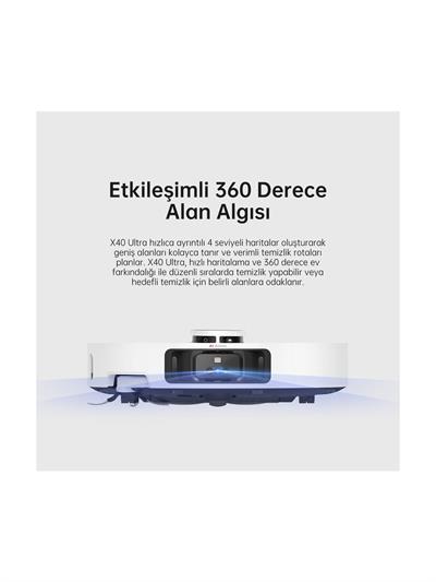 Dreame X40 Ultra Robot Süpürge Beyaz