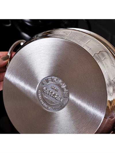 Emsan Cemre İndüksiyon Tabanlı 8 Parça Çelik Tencere Seti