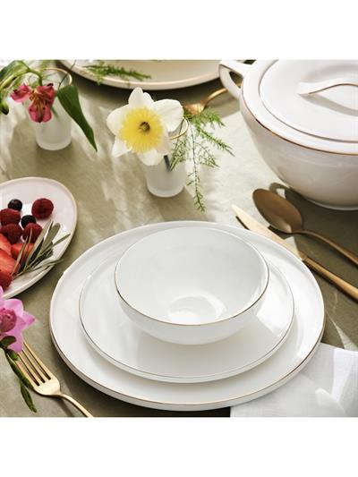 Emsan Fine Bone Freya Yuvarlak Gold 60 Parça 12 Kişilik Yemek Takımı