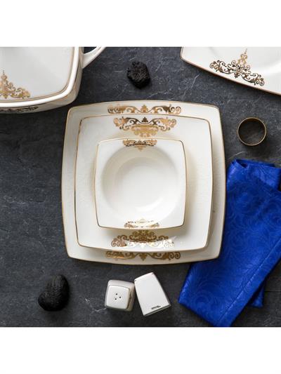 Emsan Fine Bone Topkapı Gold 61 Parça 12 Kişilik Yemek Takımı