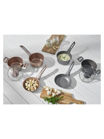 Emsan Pinky Pembe 4 Parça Mini Granit Tencere Seti