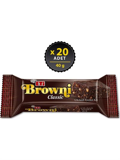 Eti Browni Classic Çikolatalı Fındıklı Kek 40 g x 20 Adet