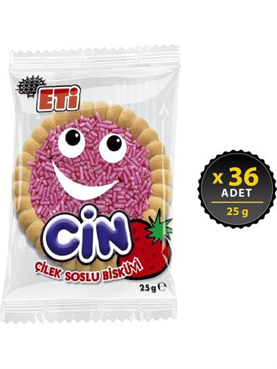 Eti Cin Çilekli Bisküvi 25 g x 36 Adet