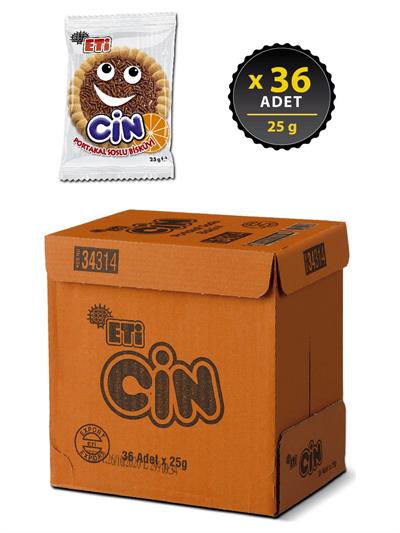 Eti Cin Portakallı Bisküvi 25 g x 36 Adet