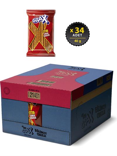 Eti Crax Çubuk Kraker 34 Adet x 40 gr
