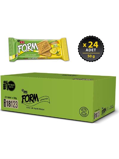 Eti Form Limon Lifli Kepekli Bisküvi 50 g x 24 Adet