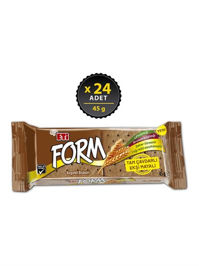 Eti Form Tam Çavdarlı Ekşi Mayalı Kepekli Bisküvi 45 g x 24 Adet