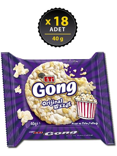 Eti Gong Mısır ve Pirinç Patlağı 40 g x 18 Adet
