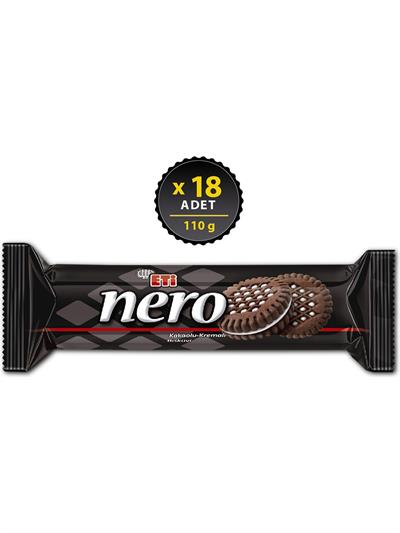 Eti Nero Kakaolu Bisküvi 110 g x 18 Adet
