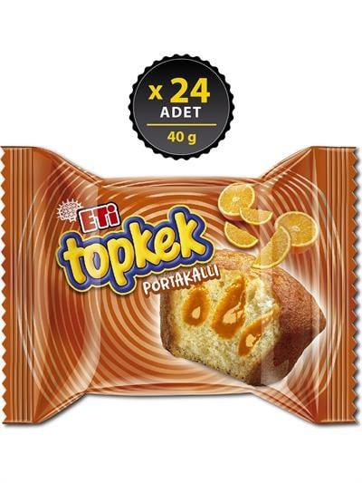 Eti Topkek Portakallı Kek 40 gr x 24 Adet