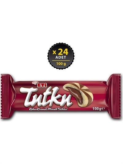 Eti Tutku Kakao Kremalı Mozaik Bisküvi 100 g x 24 Adet