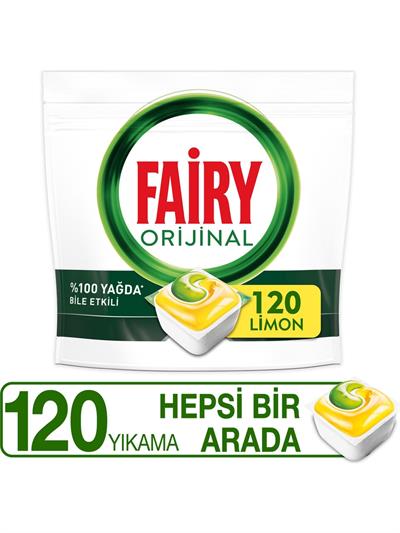 Fairy Hepsi Bir Arada Bulaşık Makinesi Deterjanı Tableti Limon Kokulu 120 Yıkama