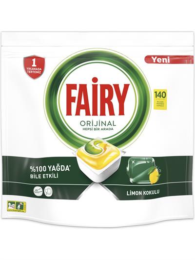 Fairy Hepsi Bir Arada Bulaşık Makinesi Deterjanı Tableti Limon Kokulu 140 Yıkama