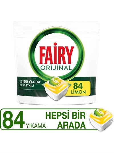 Fairy Hepsi Bir Arada Bulaşık Makinesi Deterjanı Tableti Limon Kokulu 84 Yıkama