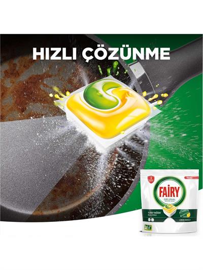Fairy Hepsi Bir Arada Bulaşık Makinesi Deterjanı Tableti Limon Kokulu 120 Yıkama